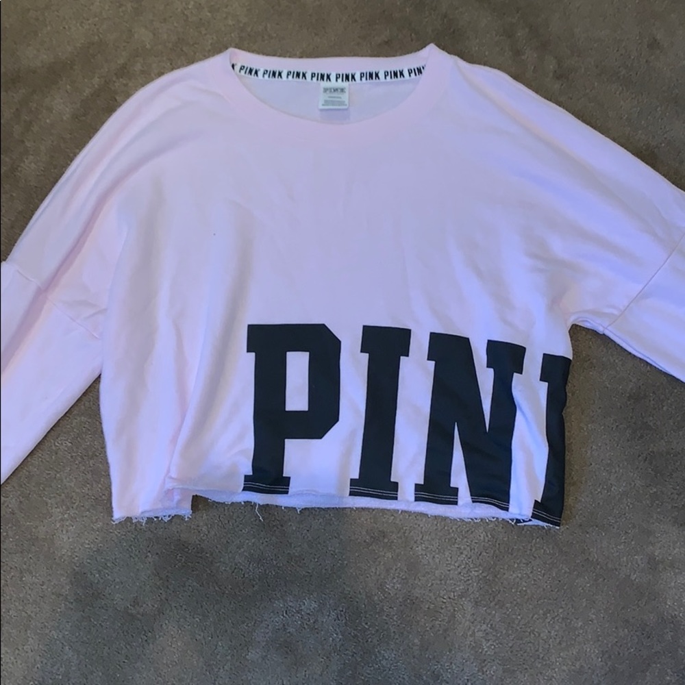 Light pink oversized cropped sweater